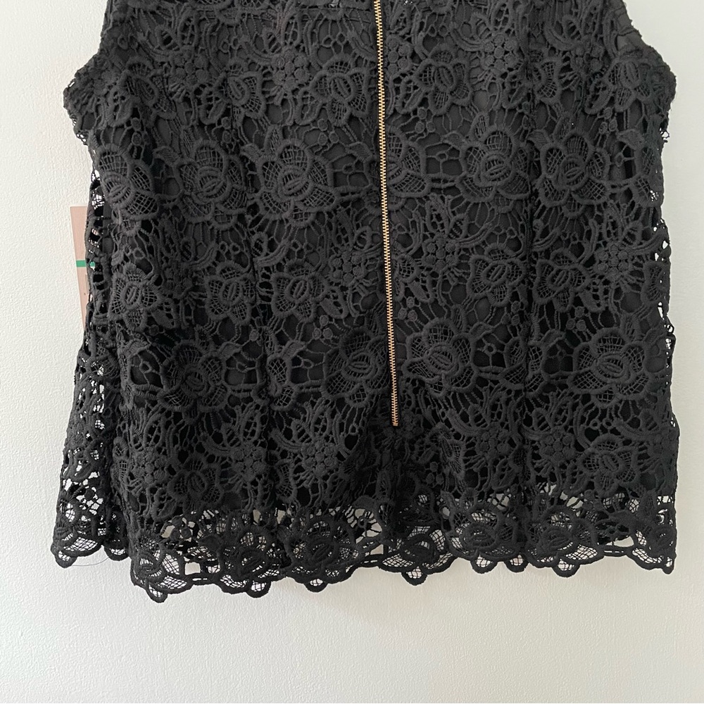 NANETTE LEPORE NWT Black Crochet Lace Sleeveless Top - Picture 9 of 13
